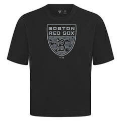 Boston Red Sox Levelwear Oversized Luxe Signature Knit Buckler T-Shirt | MLB Discount