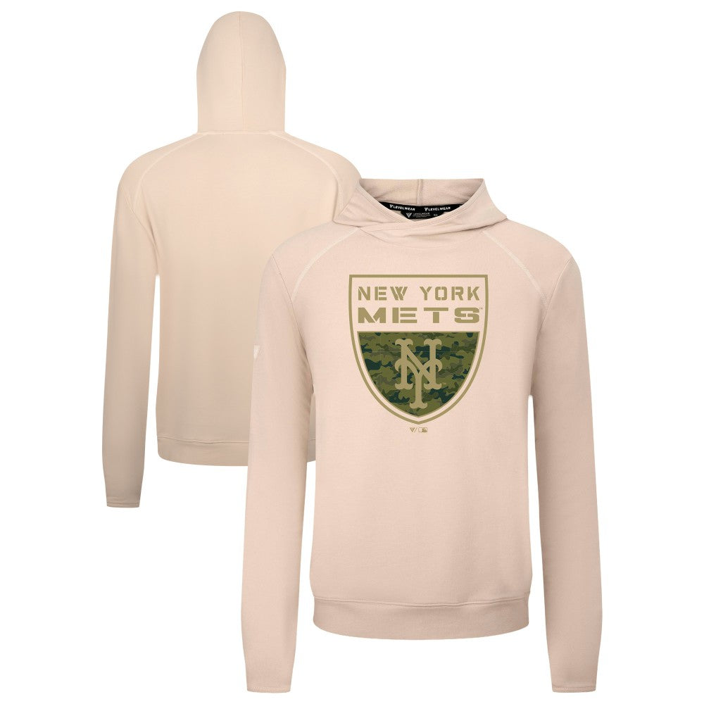 New York Mets Levelwear Mandate Buckler Tri-Blend Pullover Hoodie | MLB US