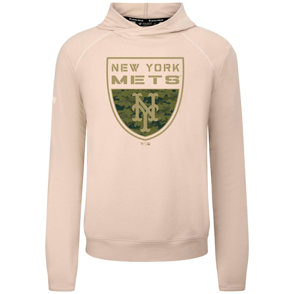 New York Mets Levelwear Mandate Buckler Tri-Blend Pullover Hoodie | MLB US