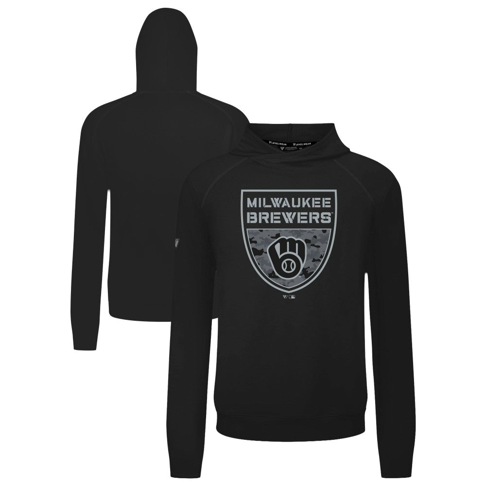 Milwaukee Brewers Levelwear Mandate Buckler Tri-Blend Pullover Hoodie | MLB US