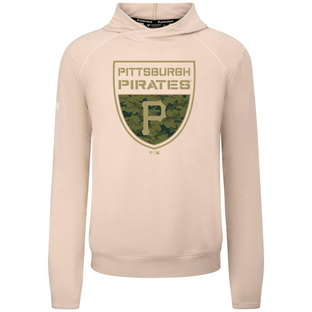 Pittsburgh Pirates Levelwear Mandate Buckler Tri-Blend Pullover Hoodie | MLB Sale