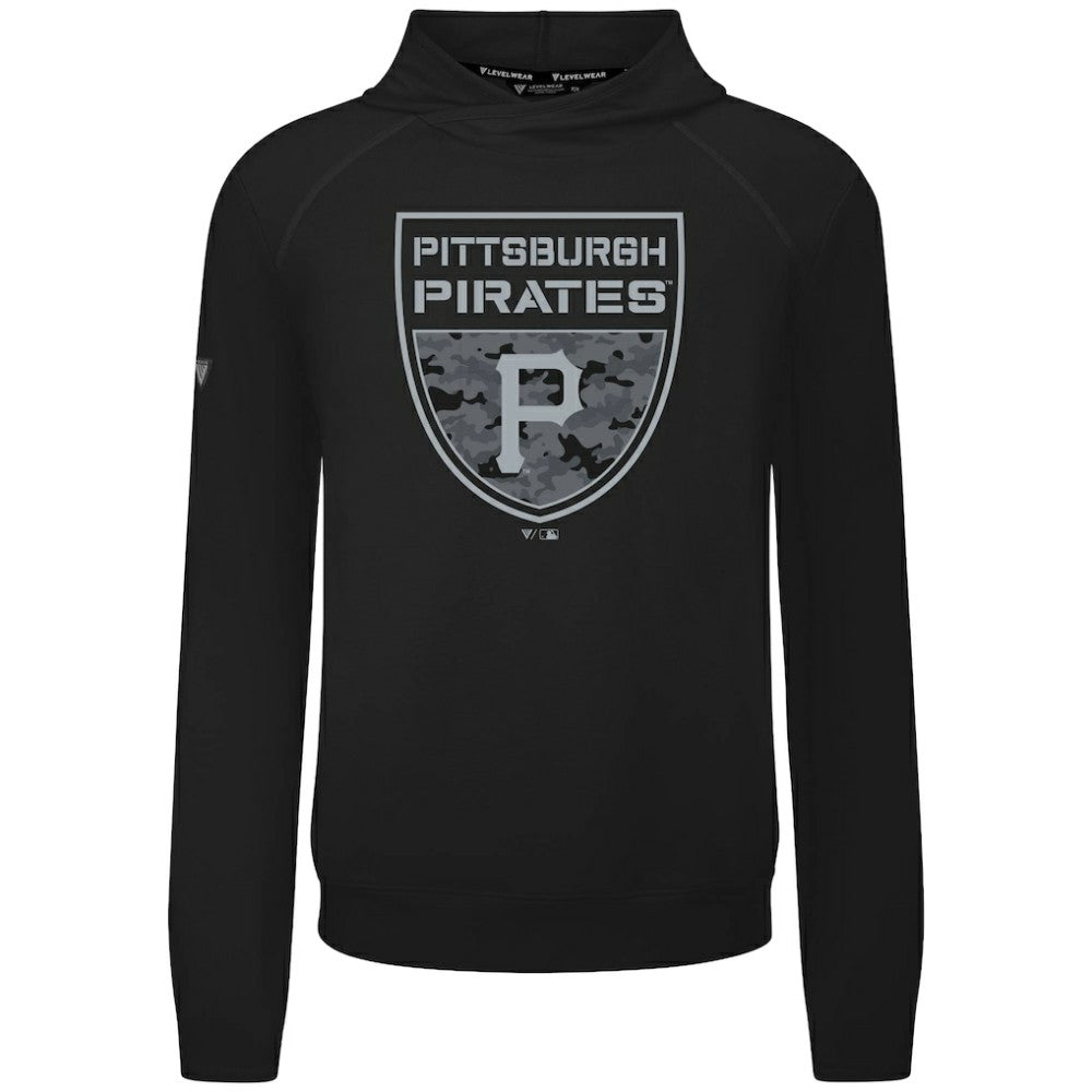 Pittsburgh Pirates Levelwear Mandate Buckler Tri-Blend Pullover Hoodie | MLB On Sale