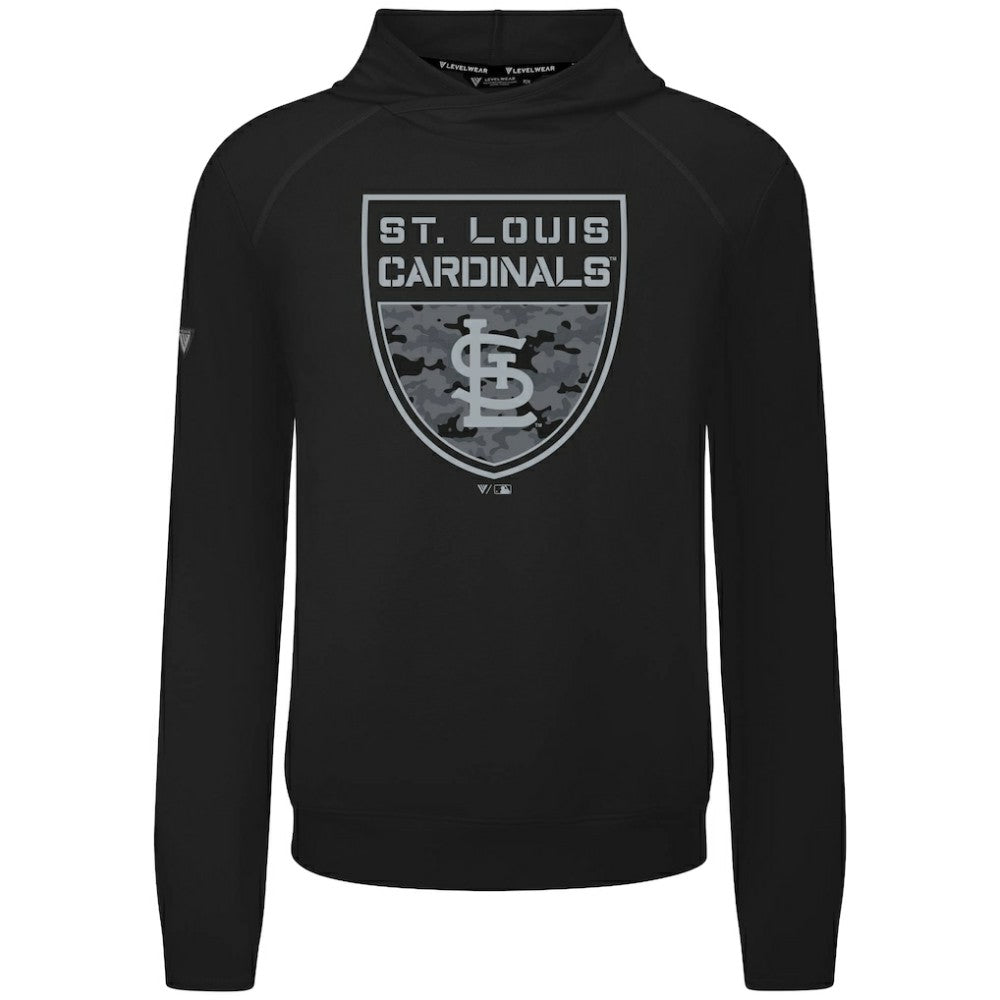 St. Louis Cardinals Levelwear Mandate Buckler Tri-Blend Pullover Hoodie | MLB New