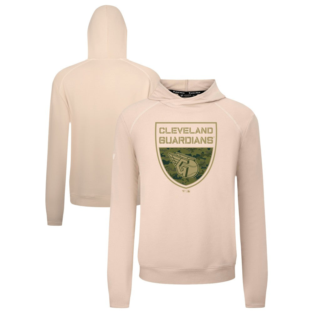 Cleveland Guardians Levelwear Mandate Buckler Tri-Blend Pullover Hoodie | MLB On Sale