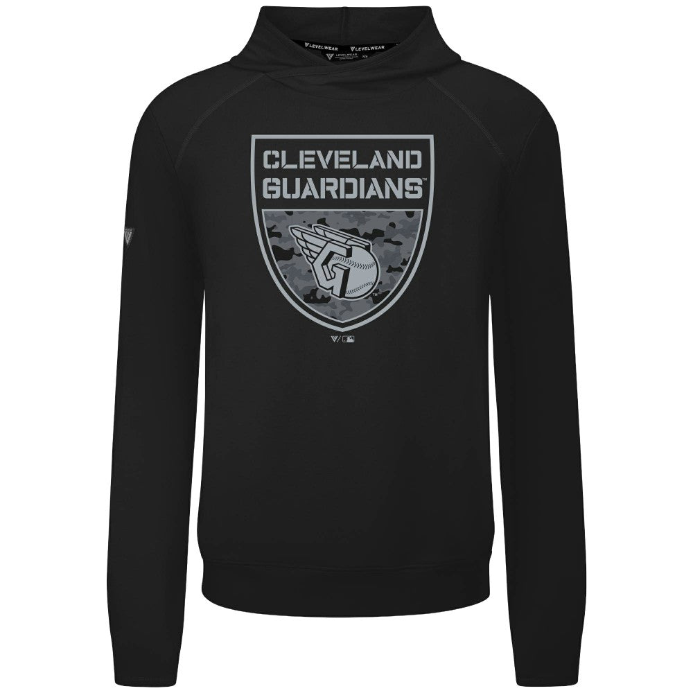 Cleveland Guardians Levelwear Mandate Buckler Tri-Blend Pullover Hoodie | MLB On Sale