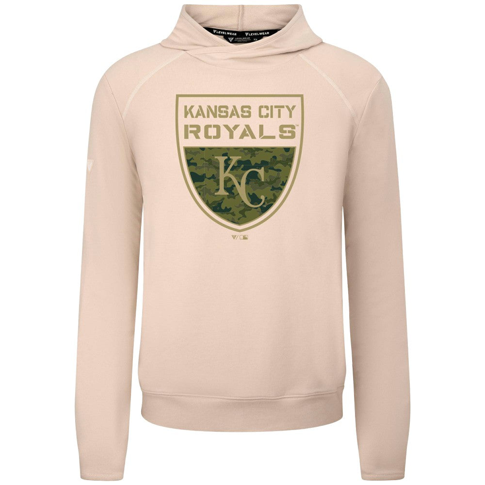 Kansas City Royals Levelwear Mandate Buckler Tri-Blend Pullover Hoodie | MLB Outlet