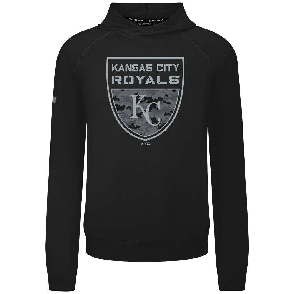 Kansas City Royals Levelwear Mandate Buckler Tri-Blend Pullover Hoodie | MLB Sale