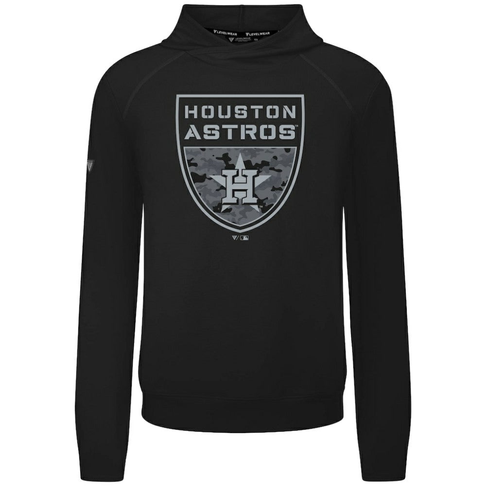 Houston Astros Levelwear Mandate Buckler Tri-Blend Pullover Hoodie | MLB US