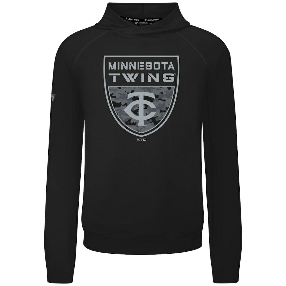 Minnesota Twins Levelwear Mandate Buckler Tri-Blend Pullover Hoodie | MLB Outlet