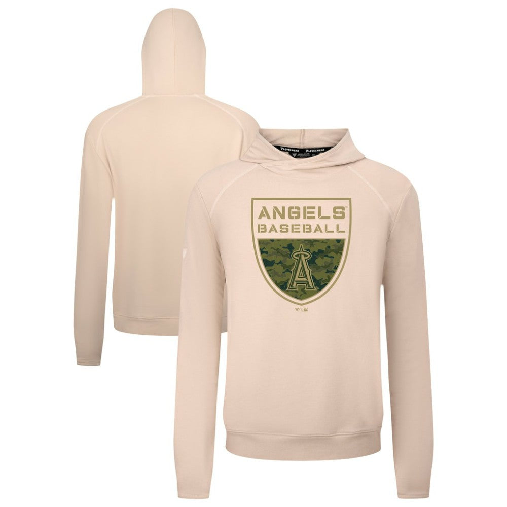 Los Angeles Angels Levelwear Mandate Buckler Tri-Blend Pullover Hoodie | MLB Shop