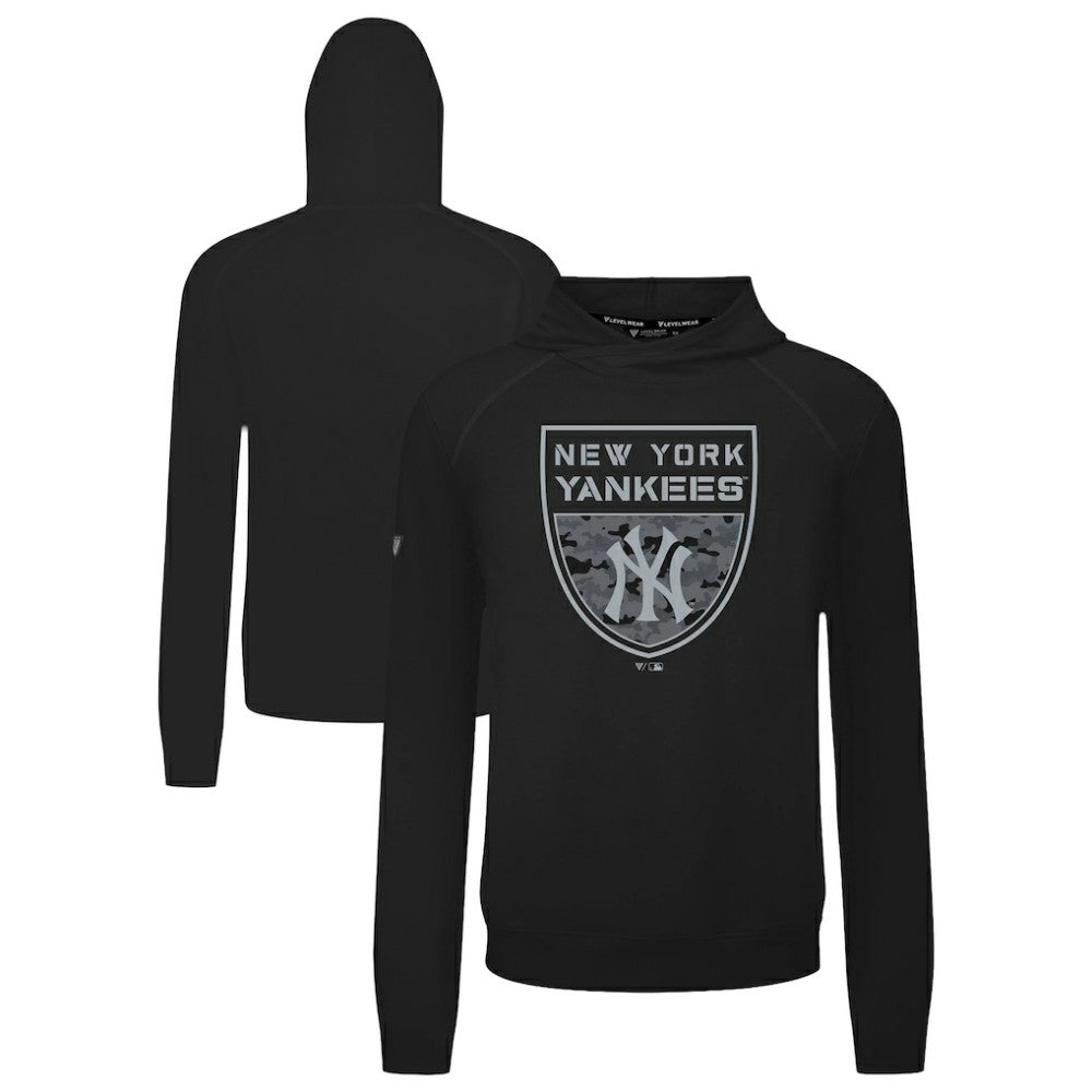 New York Yankees Levelwear Mandate Buckler Tri-Blend Pullover Hoodie | MLB Online