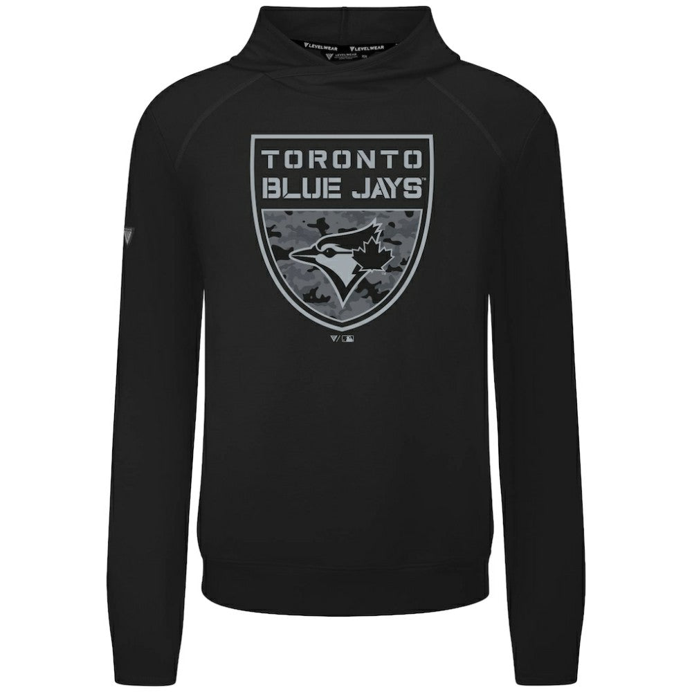 Toronto Blue Jays Levelwear Mandate Buckler Tri-Blend Pullover Hoodie | MLB Discount