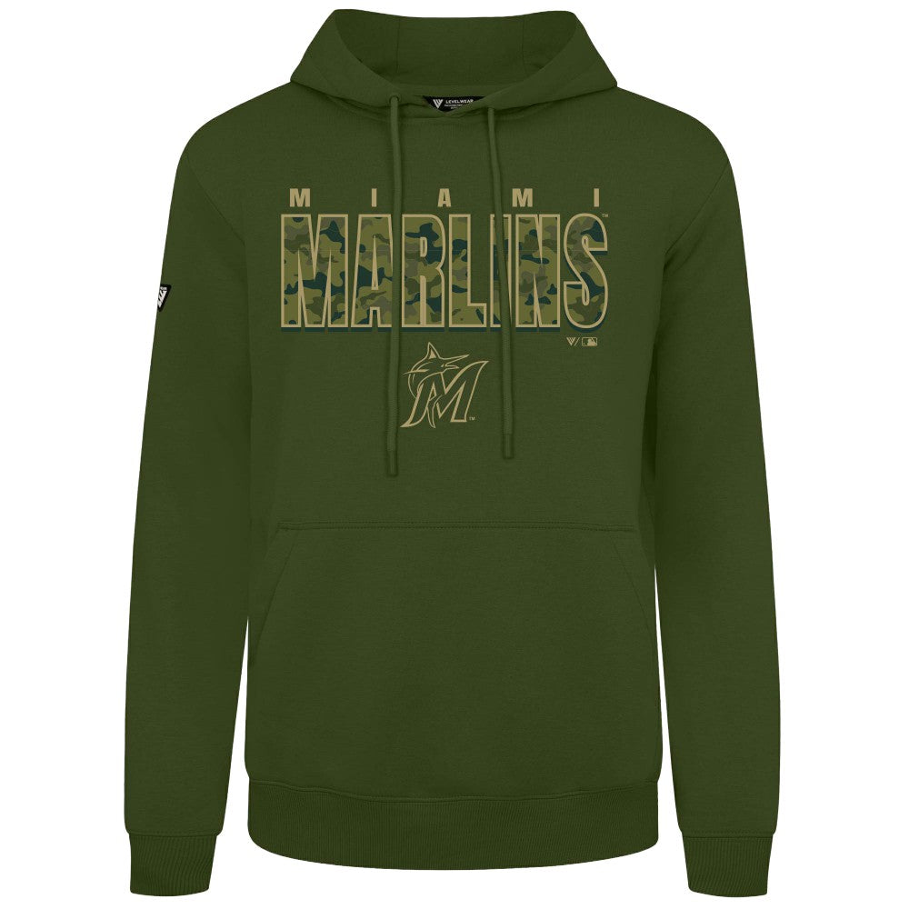 Miami Marlins Levelwear Podium Protect Pullover Hoodie | MLB Near me