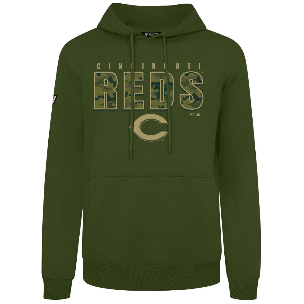 Cincinnati Reds Levelwear Podium Protect Pullover Hoodie | MLB On Sale