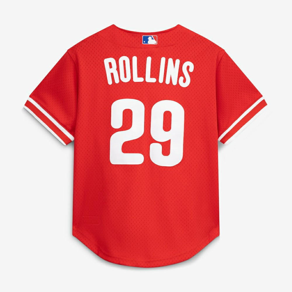 Jimmy Rollins Philadelphia Phillies Mitchell & Ness Cooperstown Mesh Batting Practice Button-Up Jersey | MLB On Sale