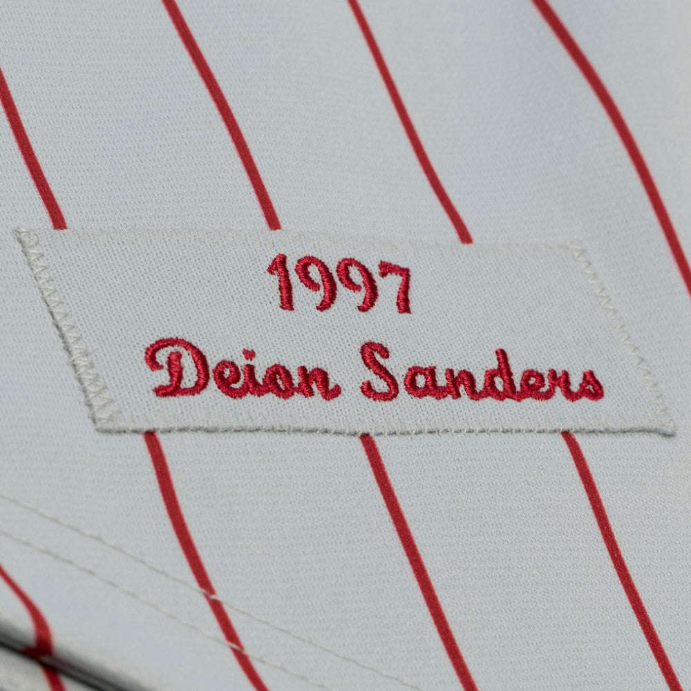Deion Sanders Cincinnati Reds Mitchell & Ness 1997 Authentic Jersey | MLB For sale