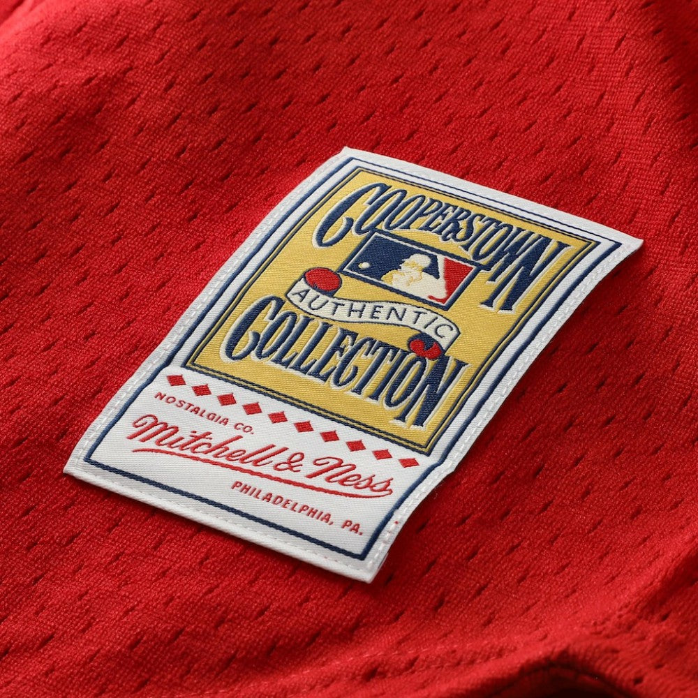 Deion Sanders Cincinnati Reds Mitchell & Ness Cooperstown Mesh Batting Practice Button-Up Jersey | MLB Sale