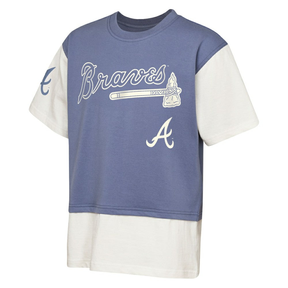 Atlanta Braves Outerstuff Youth Ultimate Pastels Premium Double Run T-Shirt | MLB For sale