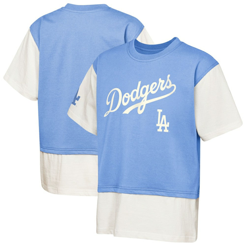 Los Angeles Dodgers Outerstuff Youth Ultimate Pastels Premium Double Run T-Shirt | MLB Shop
