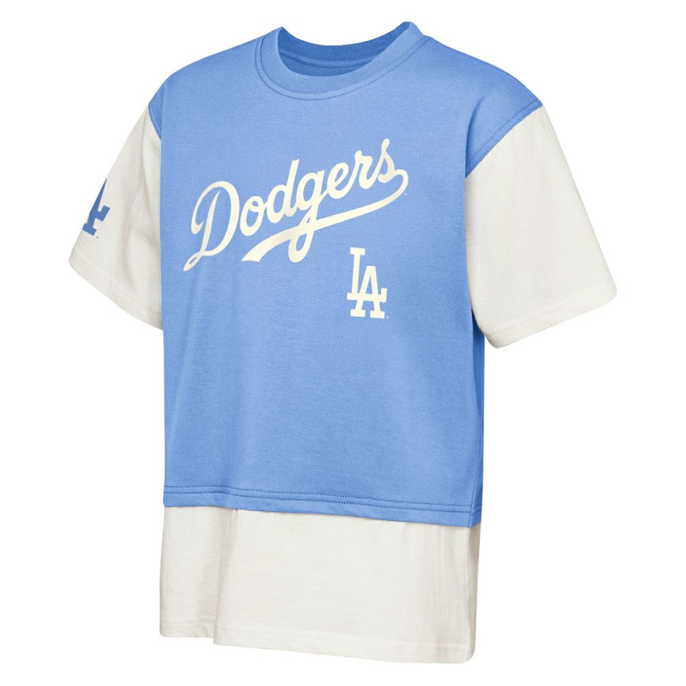 Los Angeles Dodgers Outerstuff Youth Ultimate Pastels Premium Double Run T-Shirt | MLB Shop