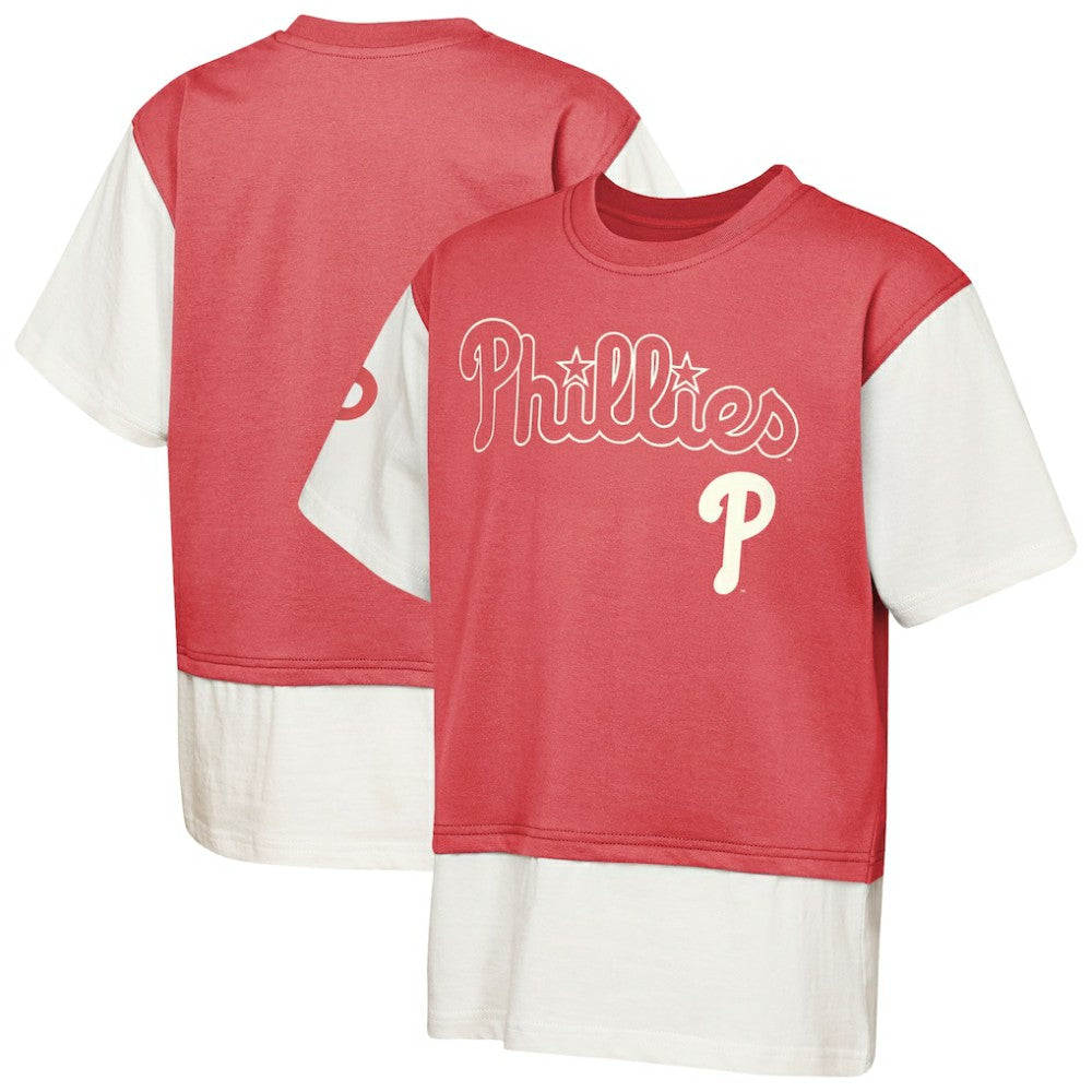 Philadelphia Phillies Outerstuff Youth Ultimate Pastels Premium Double Run T-Shirt | MLB Outlet