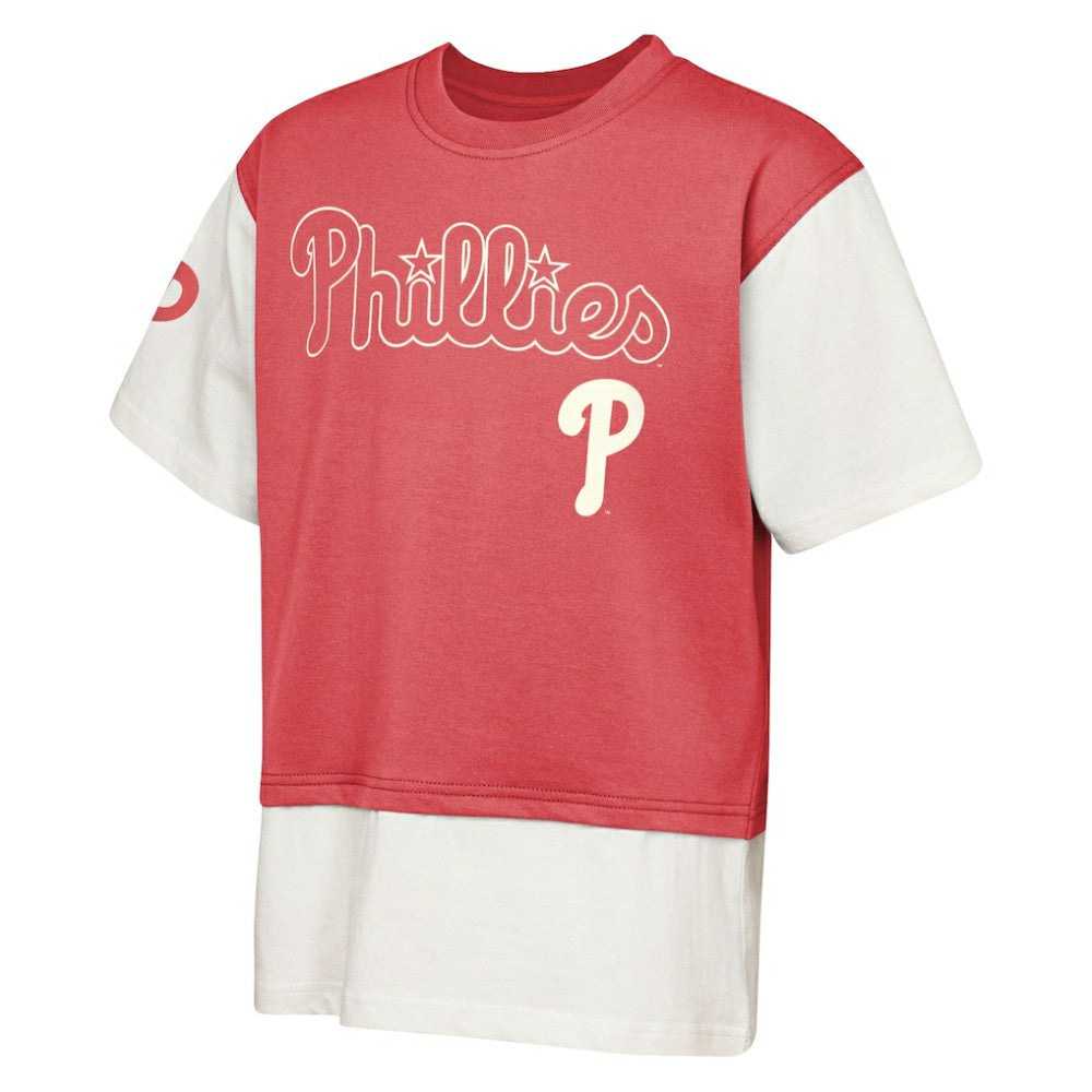 Philadelphia Phillies Outerstuff Youth Ultimate Pastels Premium Double Run T-Shirt | MLB Outlet