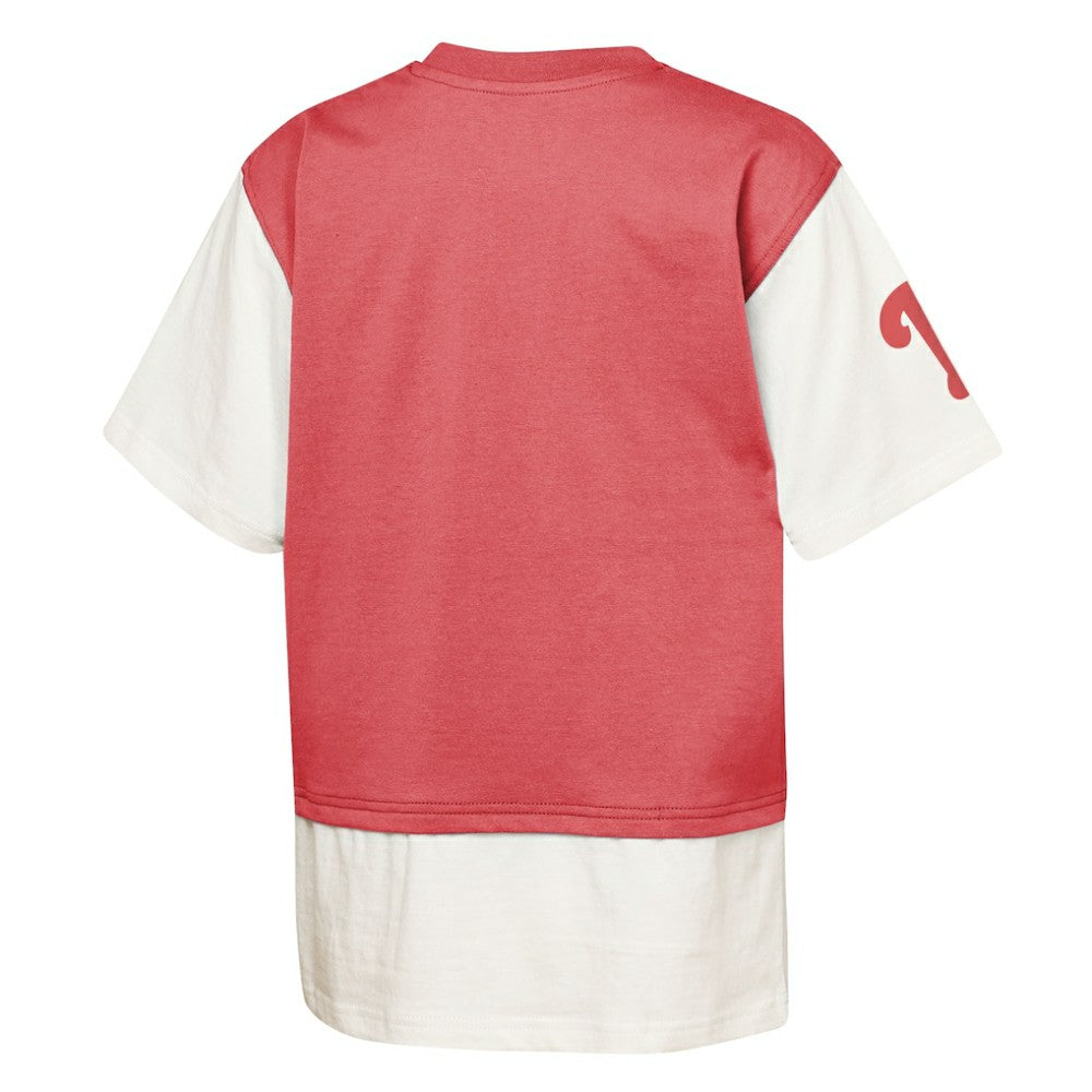 Philadelphia Phillies Outerstuff Youth Ultimate Pastels Premium Double Run T-Shirt | MLB Outlet