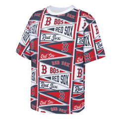 Boston Red Sox Outerstuff Youth All-Over Pennant T-Shirt | MLB New
