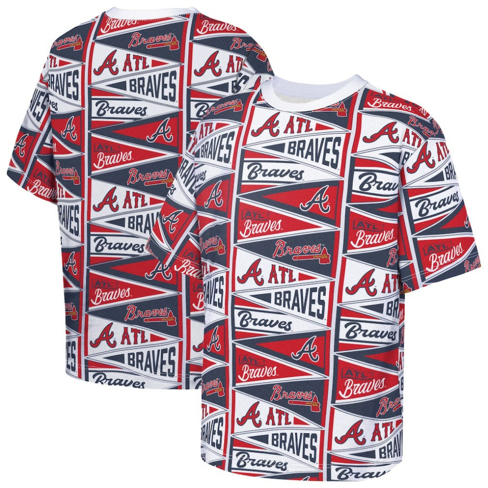 Atlanta Braves Outerstuff Youth All-Over Pennant T-Shirt | MLB US
