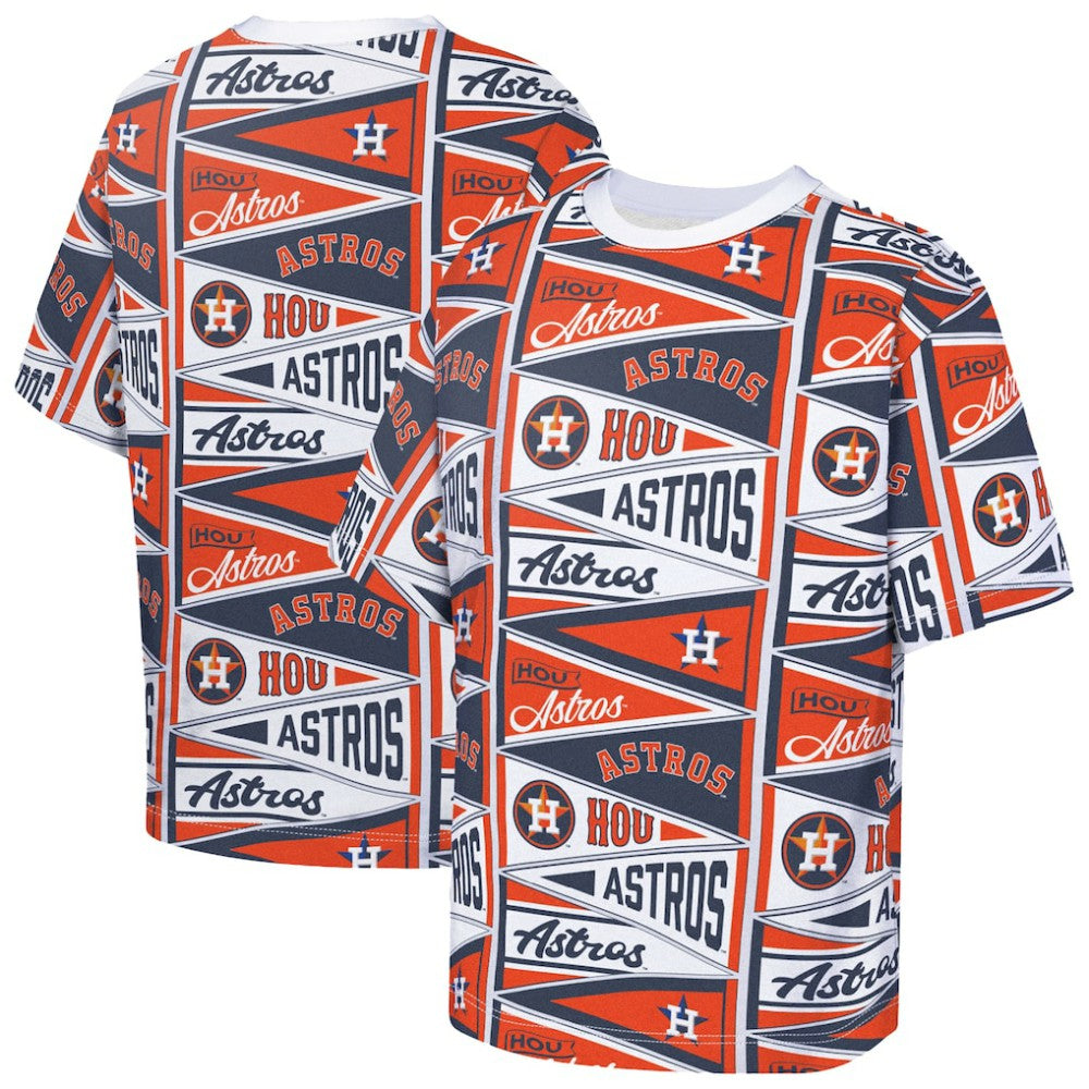 Houston Astros Outerstuff Youth All-Over Pennant T-Shirt | MLB On Sale