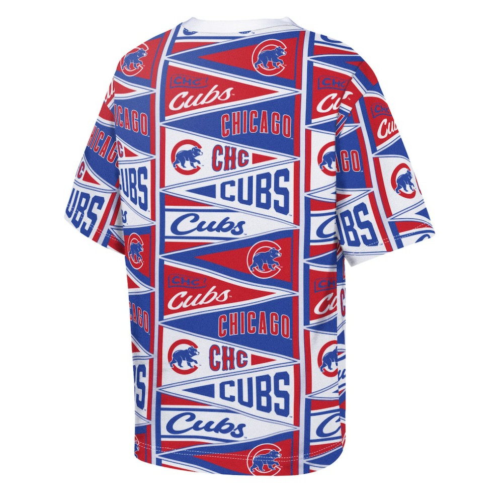 Chicago Cubs Outerstuff Youth All-Over Pennant T-Shirt | MLB Sale