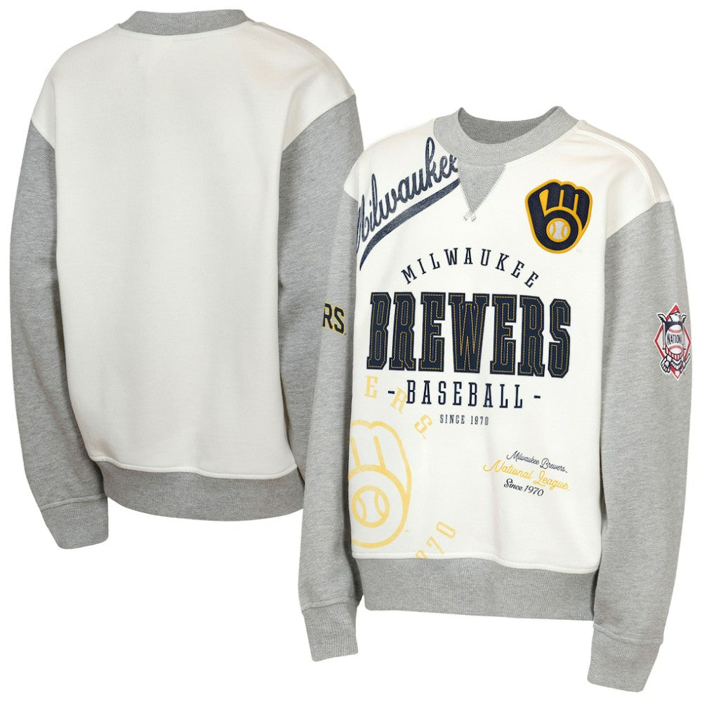 Milwaukee Brewers Outerstuff Youth Big League Power Hit Fleece Sweatshirt | MLB US