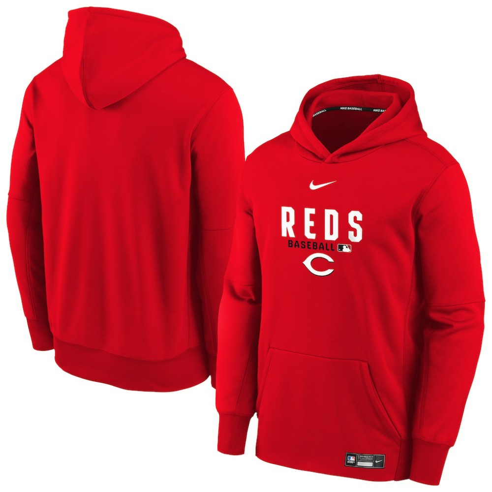 Cincinnati Reds Nike Youth Authentic Collection Therma-FIT Hoodie | MLB Outlet