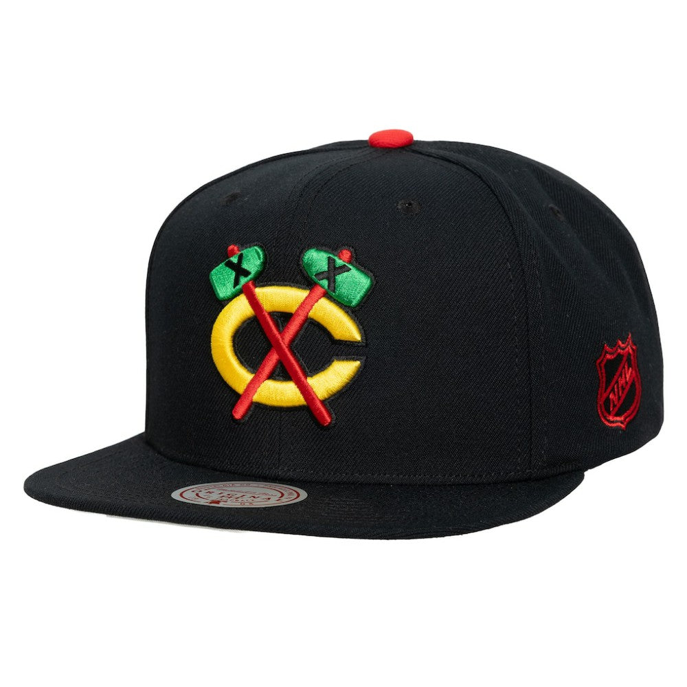 Chicago Blackhawks Mitchell & Ness Legendary Away Snapback Hat For Sale