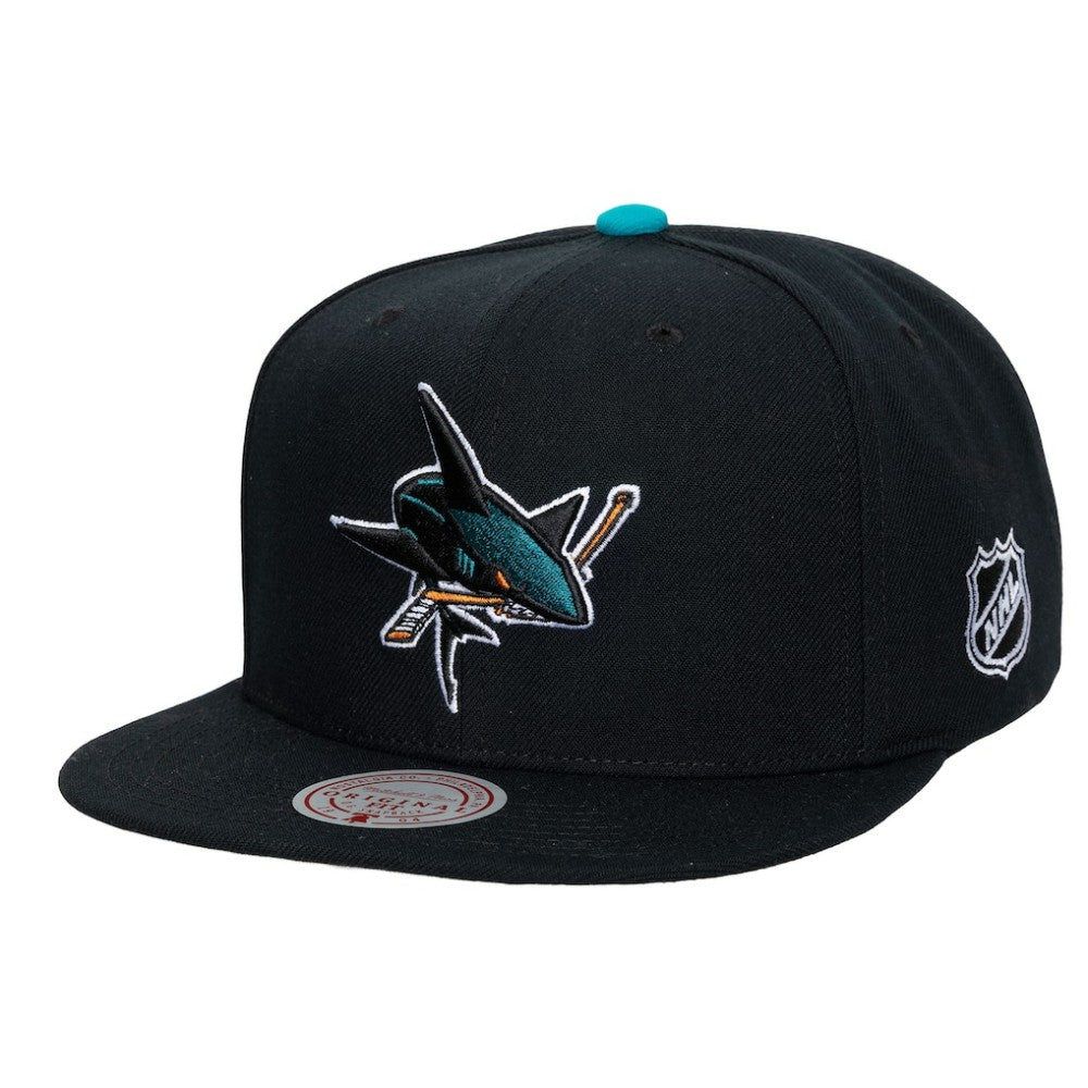 San Jose Sharks Mitchell & Ness Legendary Away Snapback Hat Discount