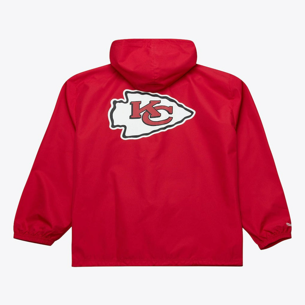 Kansas City Chiefs Mitchell & Ness Coaches Full-Snap Hooded Windbreaker Jacket