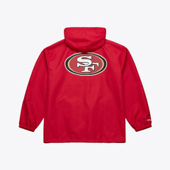 San Francisco 49ers Mitchell & Ness Coaches Full-Snap Hooded Windbreaker Jacket