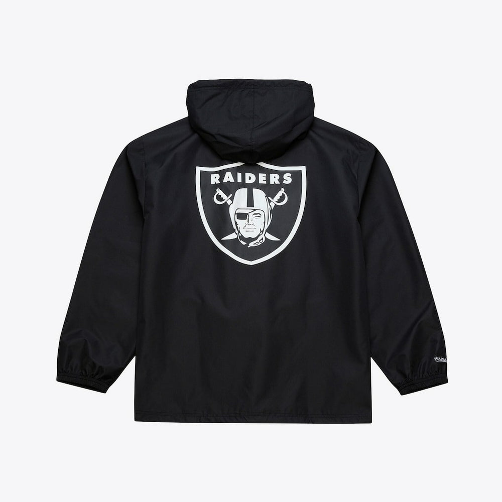 Las Vegas Raiders Mitchell & Ness Coaches Full-Snap Hooded Windbreaker Jacket