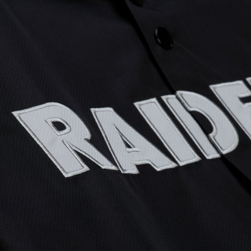 Las Vegas Raiders Mitchell & Ness Coaches Full-Snap Hooded Windbreaker Jacket