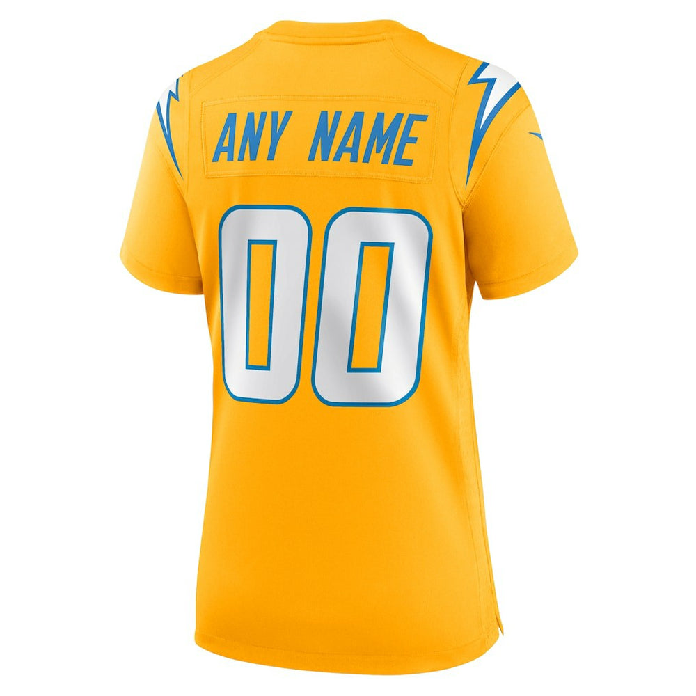 Los Angeles Chargers Nike Women's Alternate Charger Power Game Custom Jersey