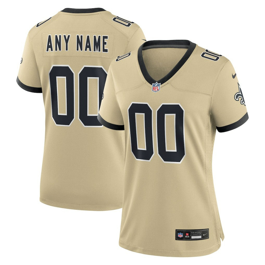 New Orleans Saints Nike Women's Gameday Golds Alternate Custom Game Jersey