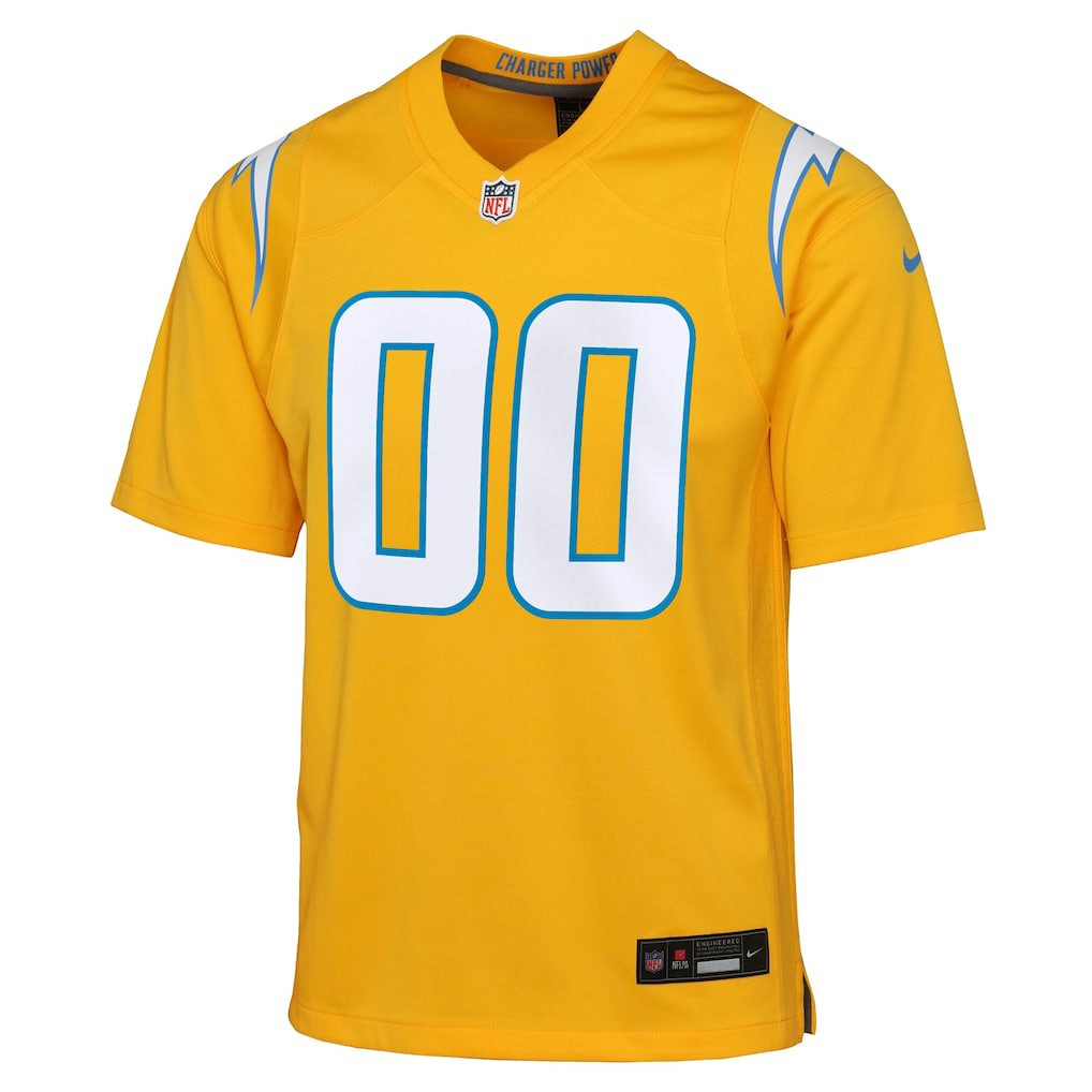 Los Angeles Chargers Nike Youth Alternate Charger Power Game Custom Jersey