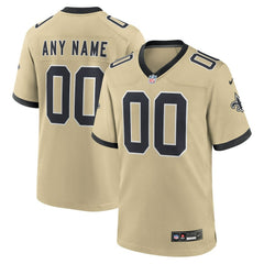New Orleans Saints Nike Youth Gameday Golds Alternate Custom Game Jersey