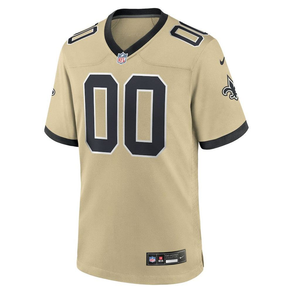 New Orleans Saints Nike Youth Gameday Golds Alternate Custom Game Jersey