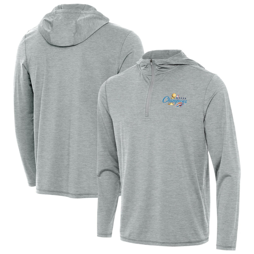Oklahoma City Thunder Antigua 2025 NBA Finals Champions Tidy Quarter-Zip Hoodie New