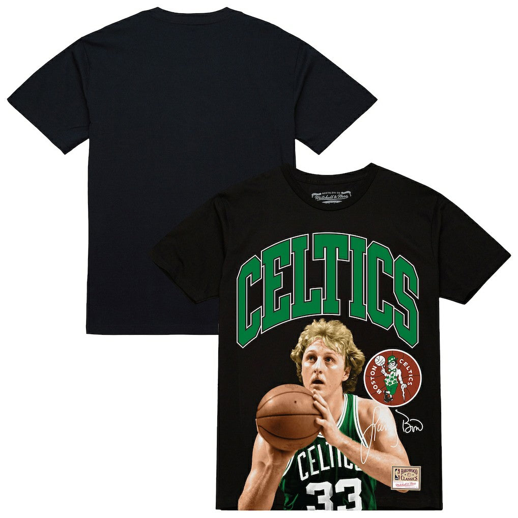 Larry Bird Boston Celtics Hardwood Classics Player Arch T-Shirt New
