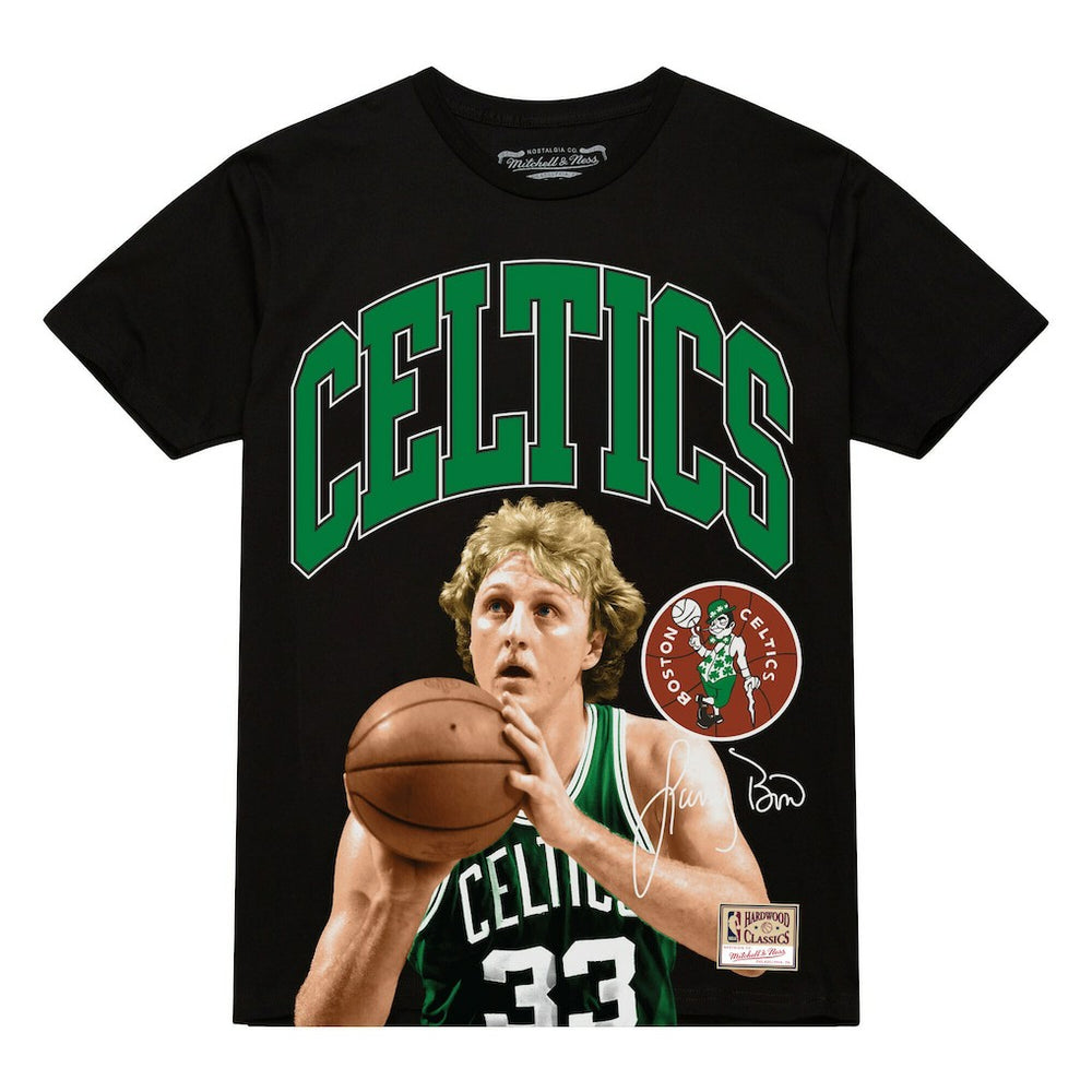 Larry Bird Boston Celtics Hardwood Classics Player Arch T-Shirt New