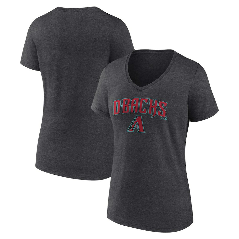 Arizona Diamondbacks Women's Team Lockup V-Neck T-Shirt | MLB Sale