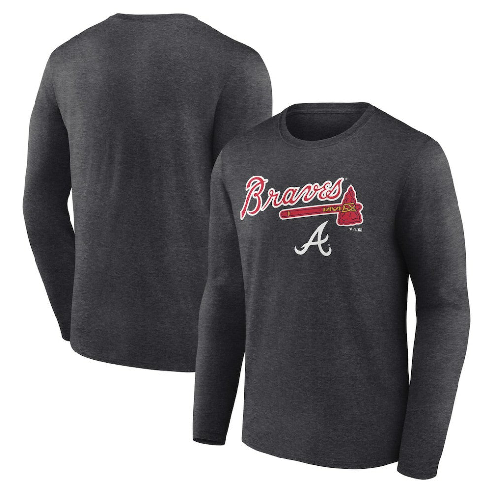 Atlanta Braves Team Lockup Long Sleeve T-Shirt | MLB Discount