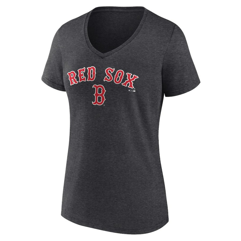 Boston Red Sox Women's Team Lockup V-Neck T-Shirt | MLB Discount